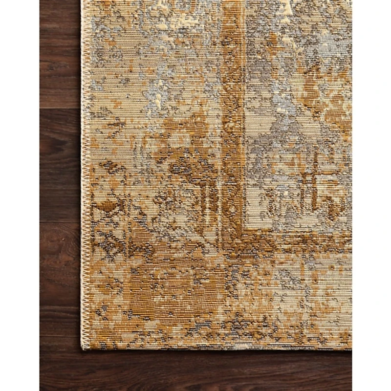 Antiqued Ivory Copper Outdoor Area Rug, 7x11