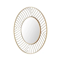 SAFAVIEH Gold Metal Open Stencil Frame Wall Mirror