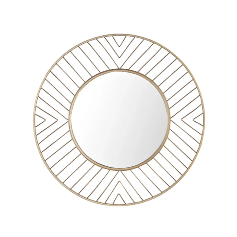 SAFAVIEH Gold Metal Open Stencil Frame Wall Mirror