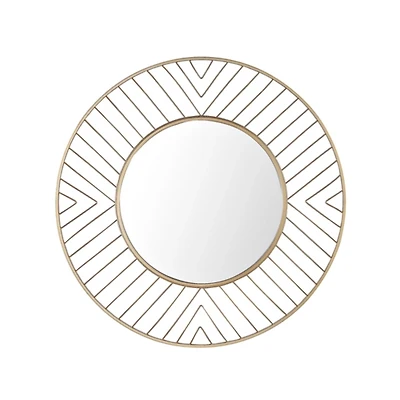SAFAVIEH Gold Metal Open Stencil Frame Wall Mirror