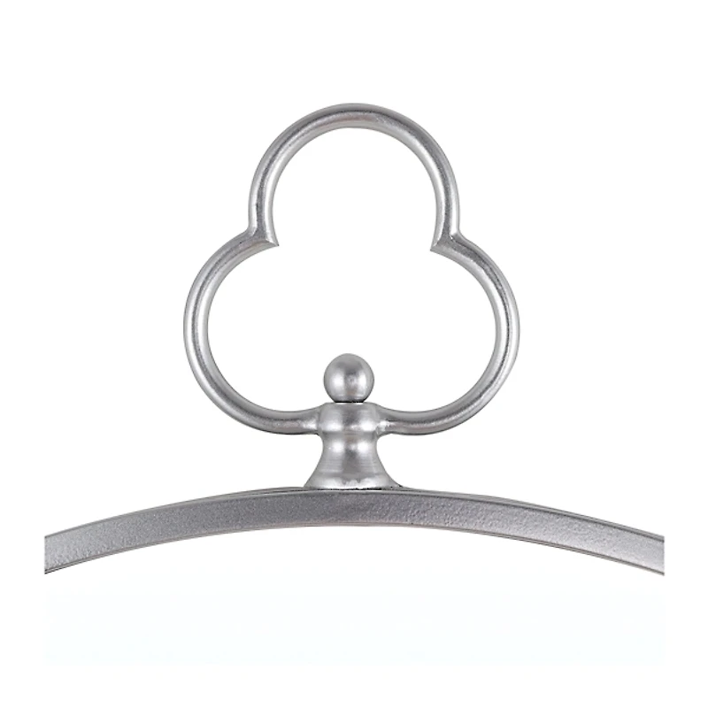 Silver Metal Keyhole Accent Frame Wall Mirror