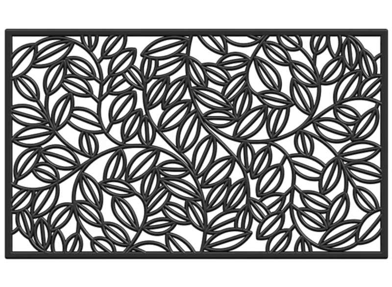 Black Vine Rubber Doormat