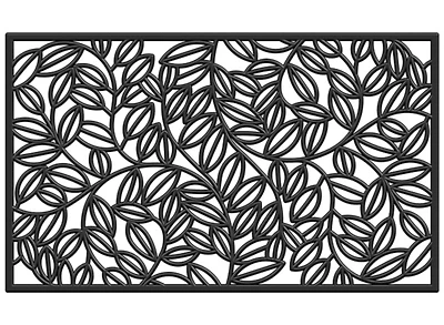 Black Vine Rubber Doormat, 36x24