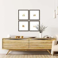 Petite Sunrise Giclee Gold Framed Prints, Set of 4