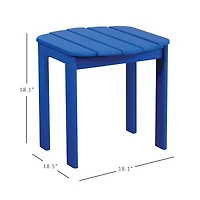 Blue Acacia Wood Outdoor Adirondack End Table