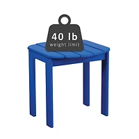 Blue Acacia Wood Outdoor Adirondack End Table