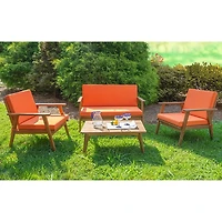 4-pc. Acacia Wood Outdoor Living Set