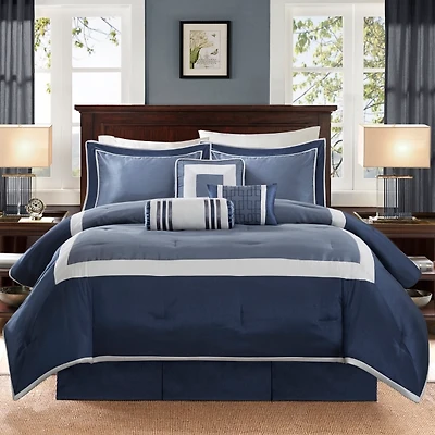 Blue Square 7-pc. California King Comforter Set
