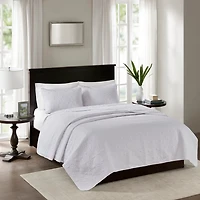 Stitched 3-pc. California King Coverlet Set