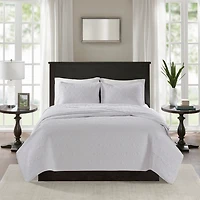 White Classic Stitch 2-pc. Twin Coverlet Set
