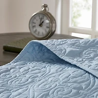 Sky Blue Classic Stitch 2-pc. Twin Coverlet Set