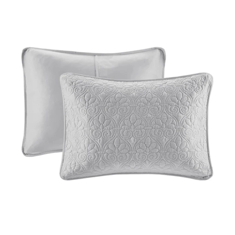 Gray Classic Stitch 2-pc. Twin Coverlet Set