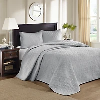 Gray Classic Stitch 3-pc. King Bedspread Set