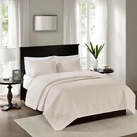 Ivory Classic Stitch 2-pc. Twin Coverlet Set