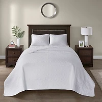 White Classic Stitch 2-pc. Twin Bedspread Set