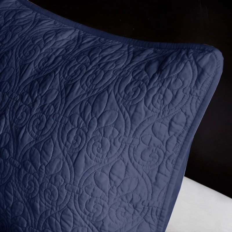 Navy Classic Stitch 2-pc. Twin Bedspread Set