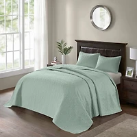 Green Classic Stitch 2-pc. Twin Bedspread Set