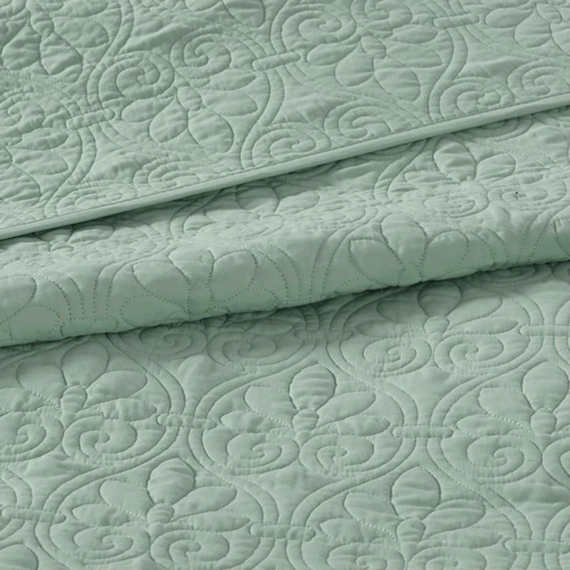 Green Classic Stitch 2-pc. Twin Bedspread Set