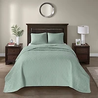 Green Classic Stitch 2-pc. Twin Bedspread Set