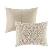 Tan Tufted Medallion 3-pc. Queen Coverlet Set