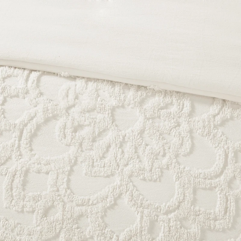 Tufted Medallion 3-pc. Queen Duvet Set