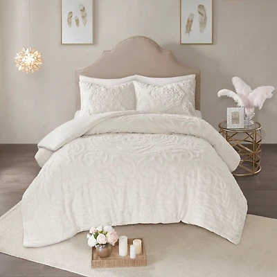 Tufted Medallion 3-pc. Queen Duvet Set