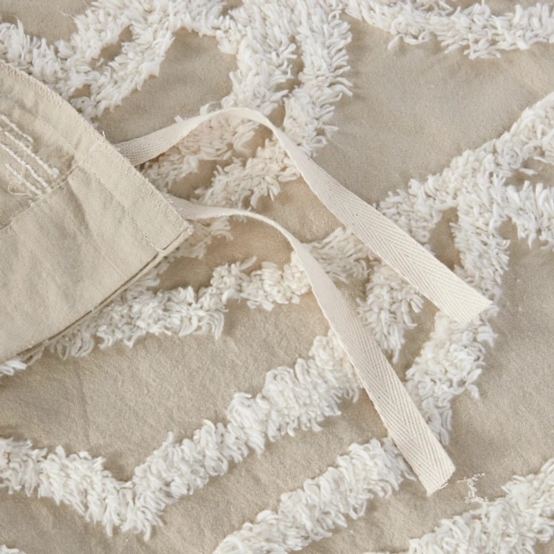 Tan Medallion 3-pc. California King Duvet Set