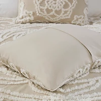 Tan Medallion 3-pc. California King Duvet Set