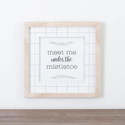Meet Me Under The Mistletoe Wall Plaque