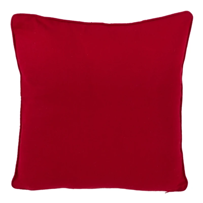 Red Background White Snowflakes Christmas Pillow