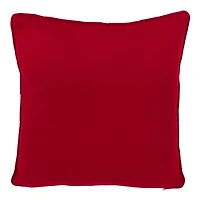 Red Background White Snowflakes Christmas Pillow