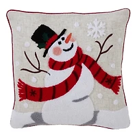 Jolly Snowman Christmas Pillow