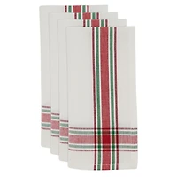 Red and Green Plaid Napkins, Set of 4