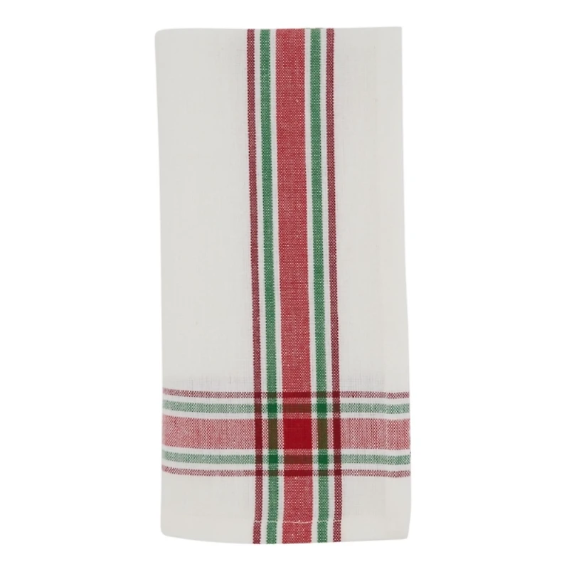 Red and Green Plaid Napkins, Set of 4