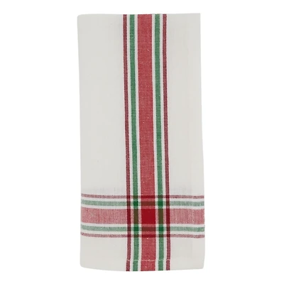 Red and Green Plaid Napkins, Set of 4
