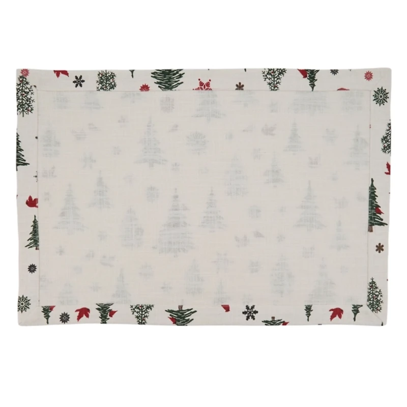 Christmas Tree and Snowflake Placemats, Set of 4