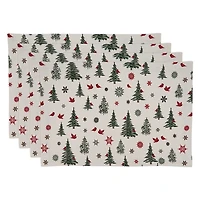 Christmas Tree and Snowflake Placemats, Set of 4