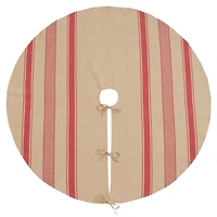 Red and Tan Striped Tree Skirt