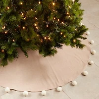 Natural Pom Pom Trim Tree Skirt