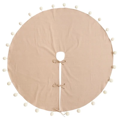 Natural Pom Pom Trim Tree Skirt