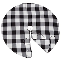 White and Black Buffalo Check Tree Skirt, 72 in.