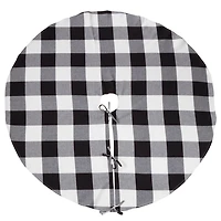 White and Black Buffalo Check Tree Skirt, 72 in.
