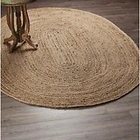 Natural Tonal Bordered Area Rug, 5x7