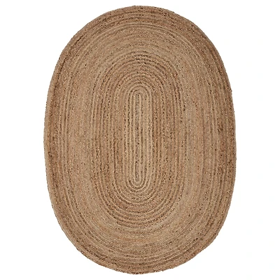 Natural Tonal Bordered Area Rug, 5x7
