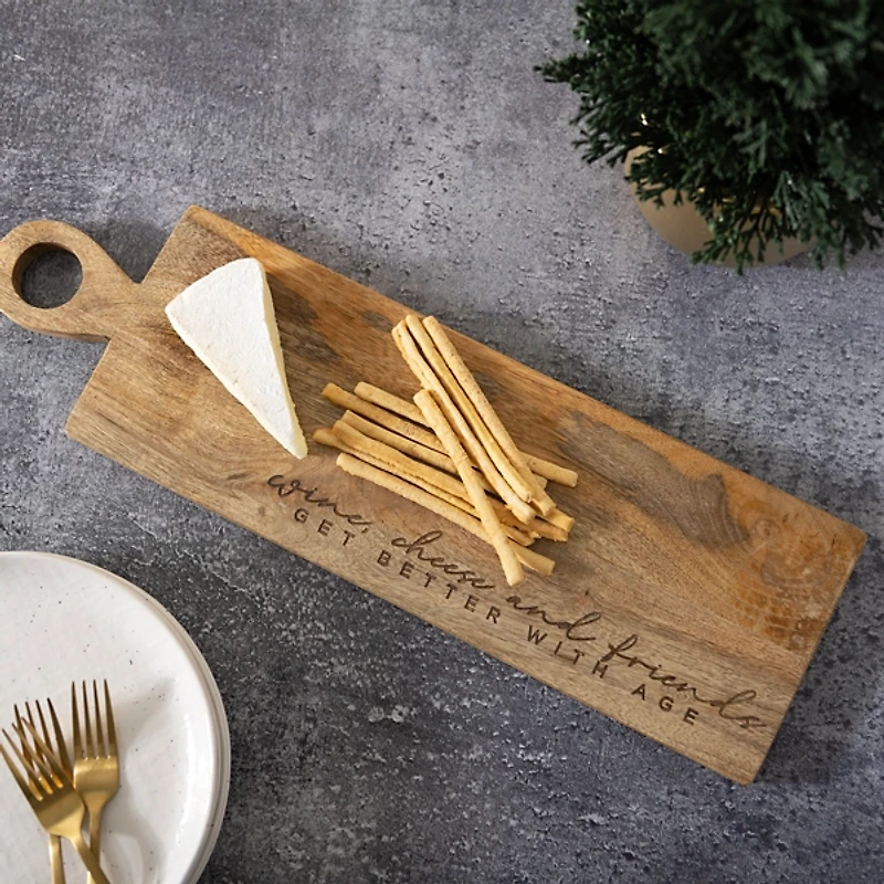 Wine, Cheese, and Friends Serving Board