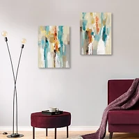 Steps on Sand I & II Canvas Art Prints, Set of 2