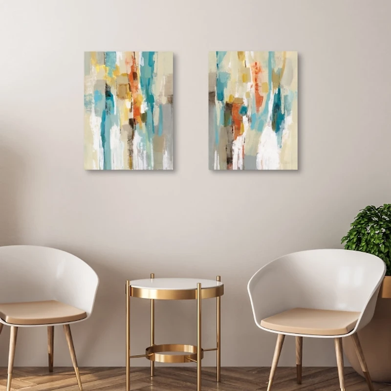 Steps on Sand I & II Canvas Art Prints, Set of 2
