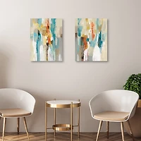 Steps on Sand I & II Canvas Art Prints, Set of 2