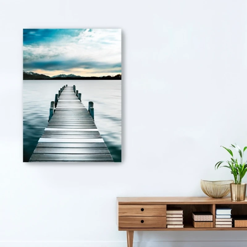 Jetty Dock Giclee Canvas Art Print, 48x36 in.