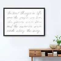 Best Things Framed Canvas Art Print, 38x26 in.